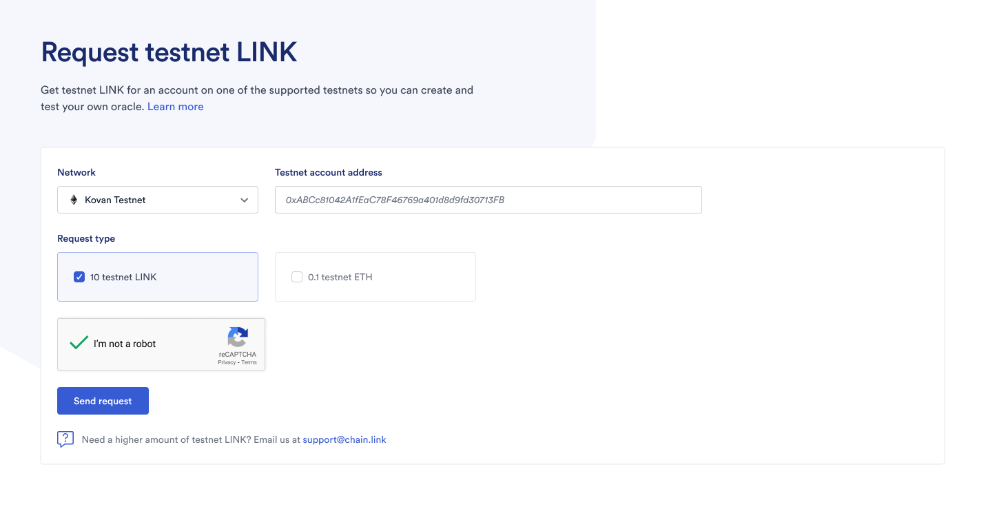 Link Kovan Faucet